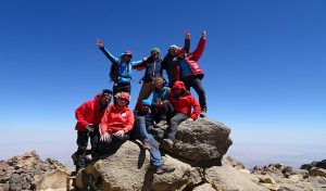 Trekking Iran Tours- German Group on Mount Sabalan Summit